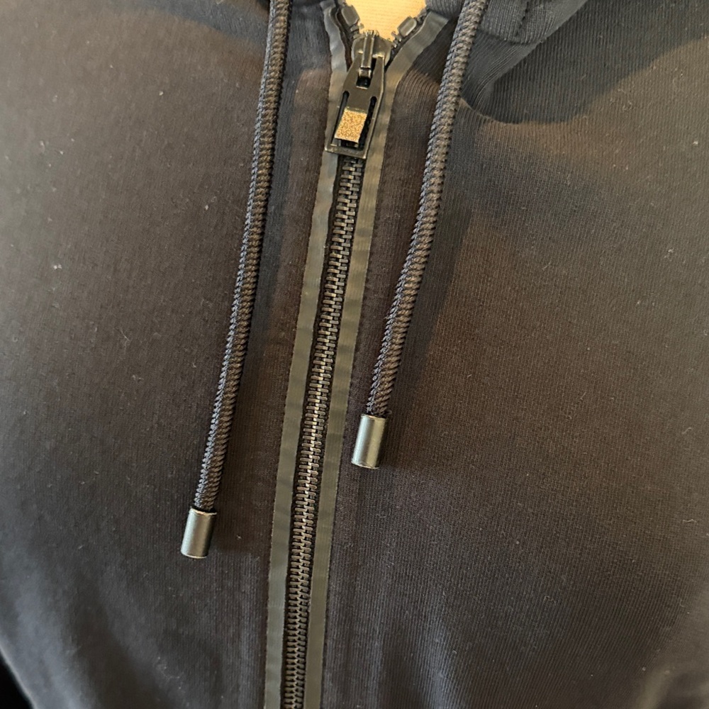 Balenciaga Black Hooded Zip-Up Sweatshirt - Picture 3 of 12